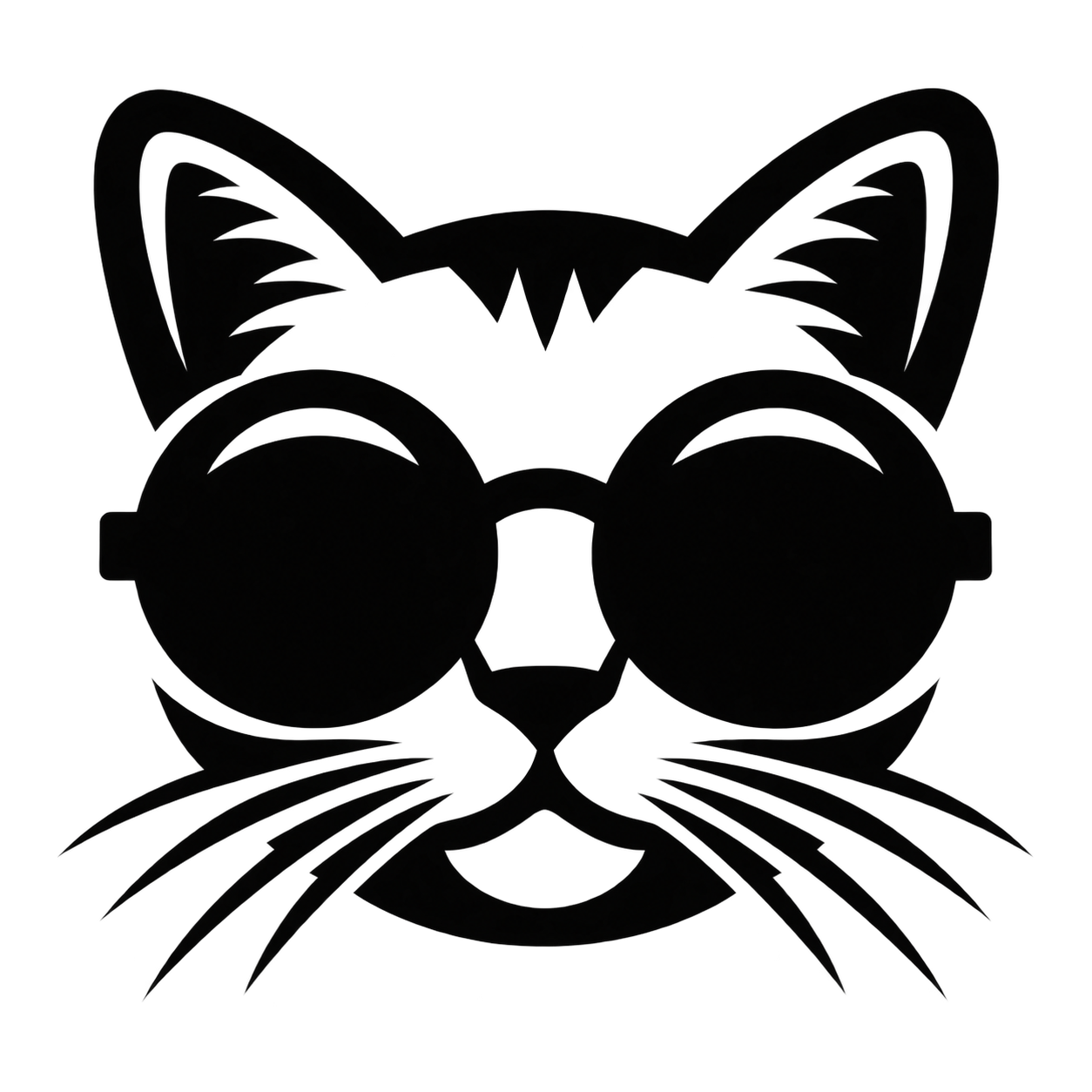 Cat wearing glasses